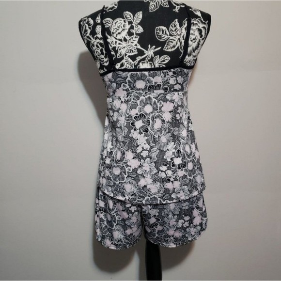 M Laura Ashley Sleep set Cami shorts floral bow - Picture 10 of 10